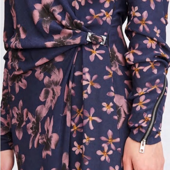 NWOT Rag & Bone Odette Dress Violet Flower - Picture 3 of 8